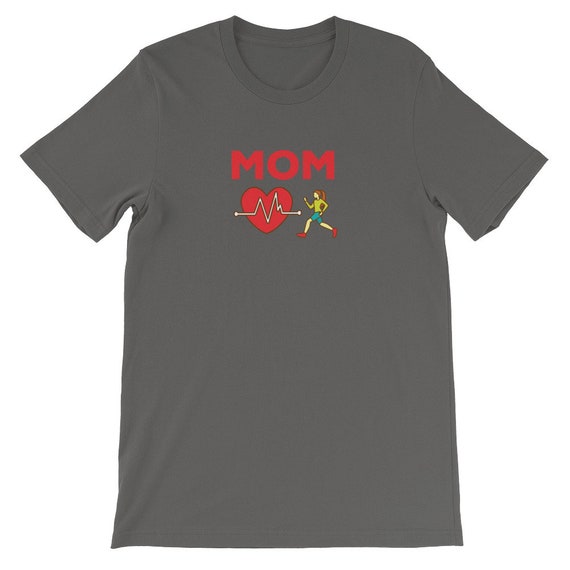 Running Shirt Women's | Funny Workout Shirt | Mom Running Heartbeat