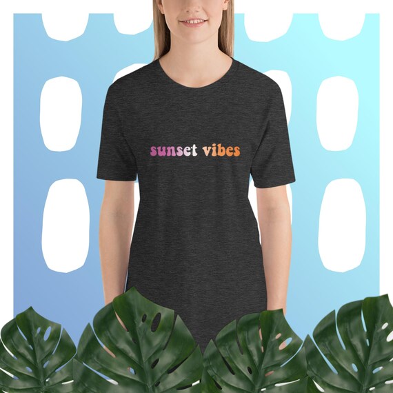 Summer Vibes Unisex t-shirt (Orange, White, Pink)