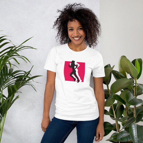 Running Shirt Women's | Funny Workout Shirt | Running Girl Statement Tee