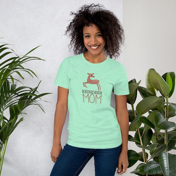 Running Shirt Women's | Funny Workout Shirt | Raindeer Mom Statement Tee