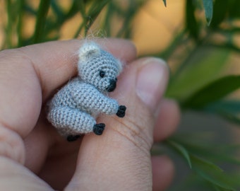 Micro crochet Koala tiny stuffed animals: personalized gift, ukrainian art