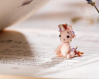 Miniature Unicorn Doll – Tiny Handmade Fantasy Creature – Collectible Crochet Unicorn