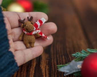 Moose miniature crochet animal - Personalized gift for him