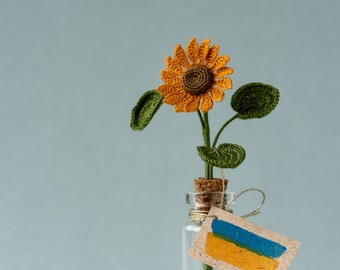 Crochet Miniature Sunflower: Ukrainian National Flower Decor