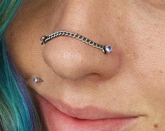 3 OF WANDS Nose Chain