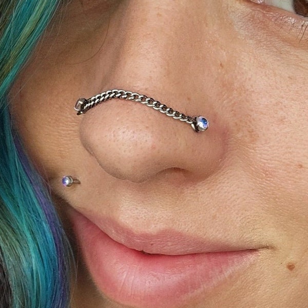 3 OF WANDS Nose Chain