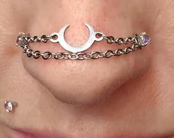 11 OF WANDS Nose Chain