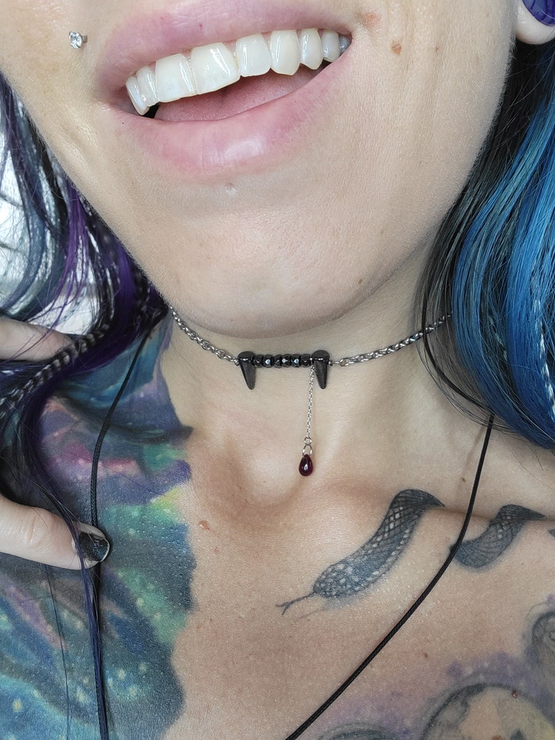 FANG Choker or Necklace [hematite] - Etsy
