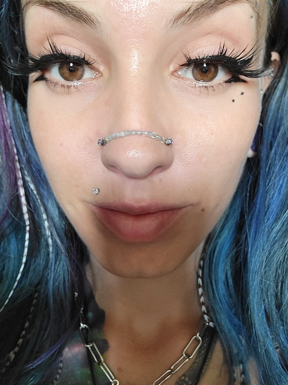 Labradorite nose stud sale