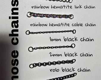 Black//Rainbow Nose ChainS