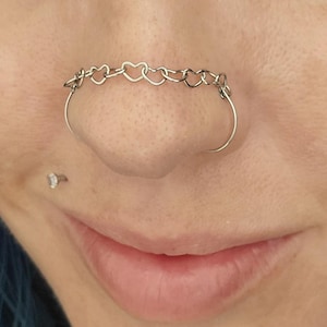 FAUX Heart Attack Nose Chain