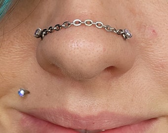 2 OF WANDS Nose Chain