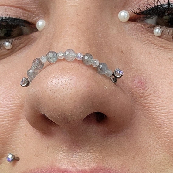 Labradorite nose stud sale