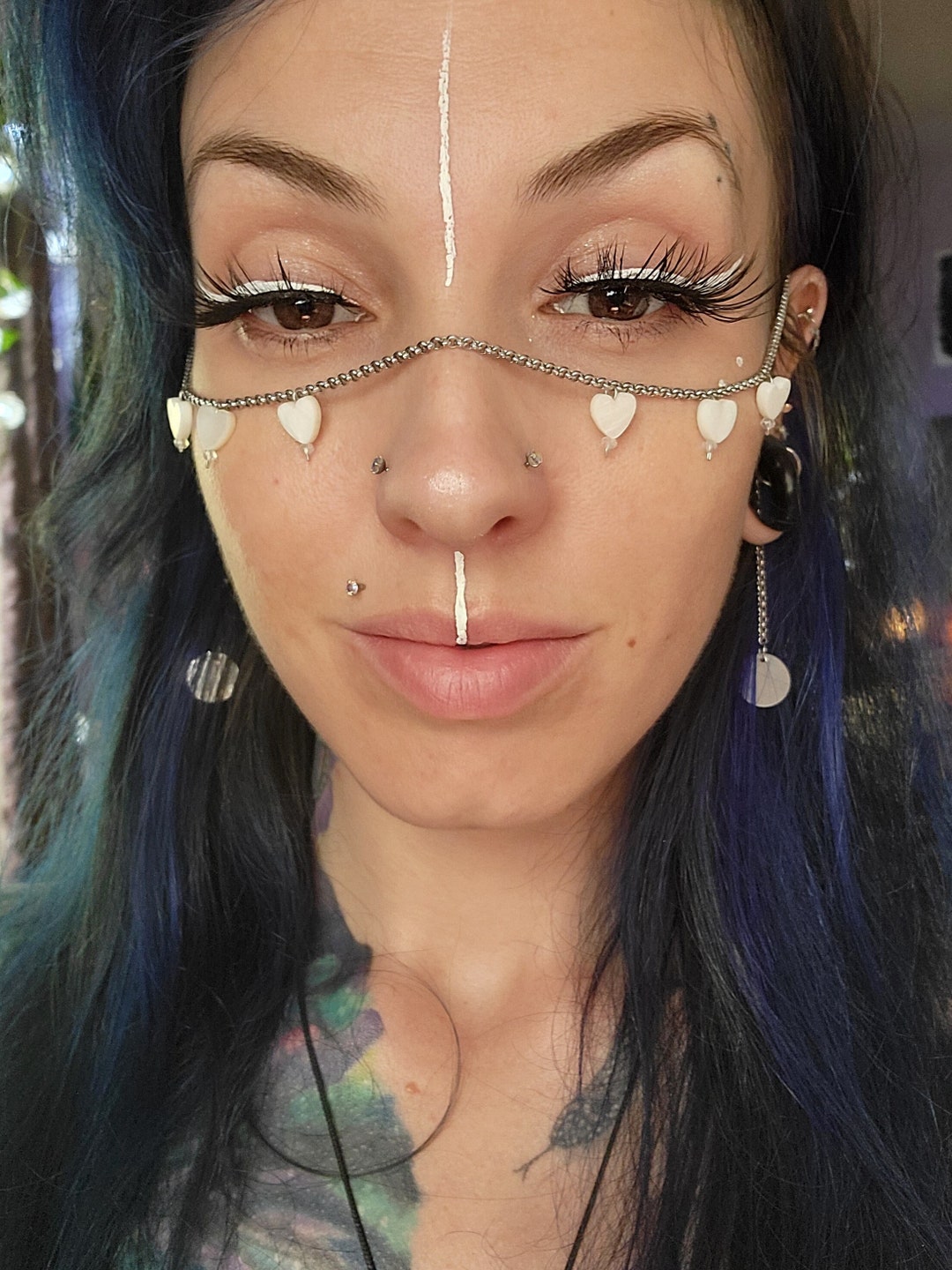 Heart [river Shell] Face Chain - Etsy