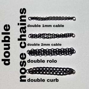 DOUBLE BLACK Nose ChainS