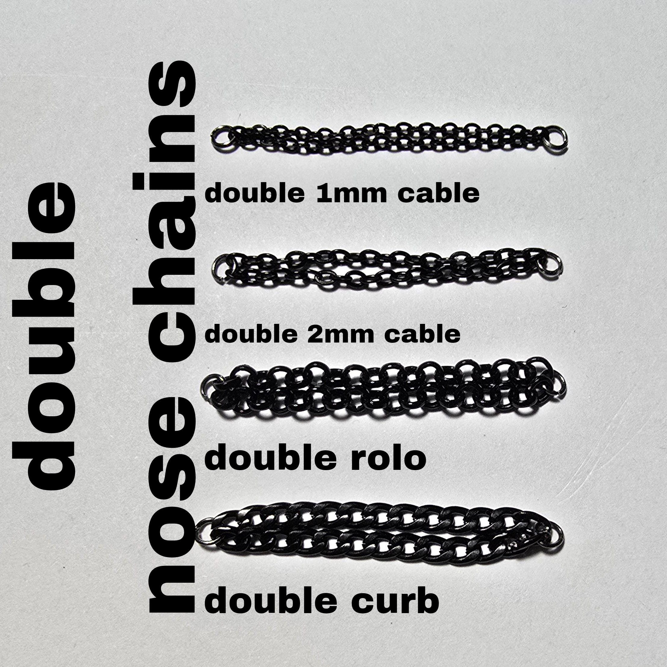 DOUBLE BLACK Nose ChainS