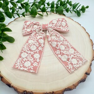 Floral Lace Hair Bow, Holiday, Eid, Diwali