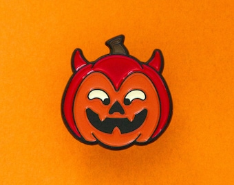 Halloween Jack 'O Lantern Devil Enamel Pin