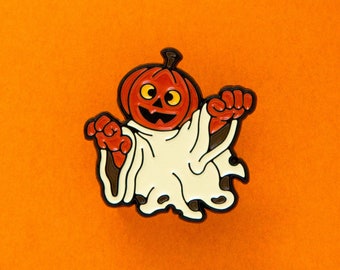 Halloween Jack 'O Lantern Ghost Enamel Pin