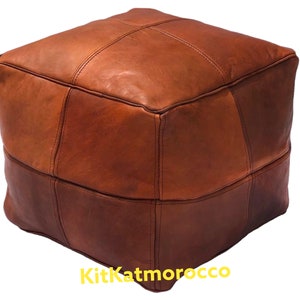 50% SALLE OFF,  Square  pouf, leather Pouf,moroccan pouf, ottoman pouf handmade pouf footstool,faux leather pouf ottoman