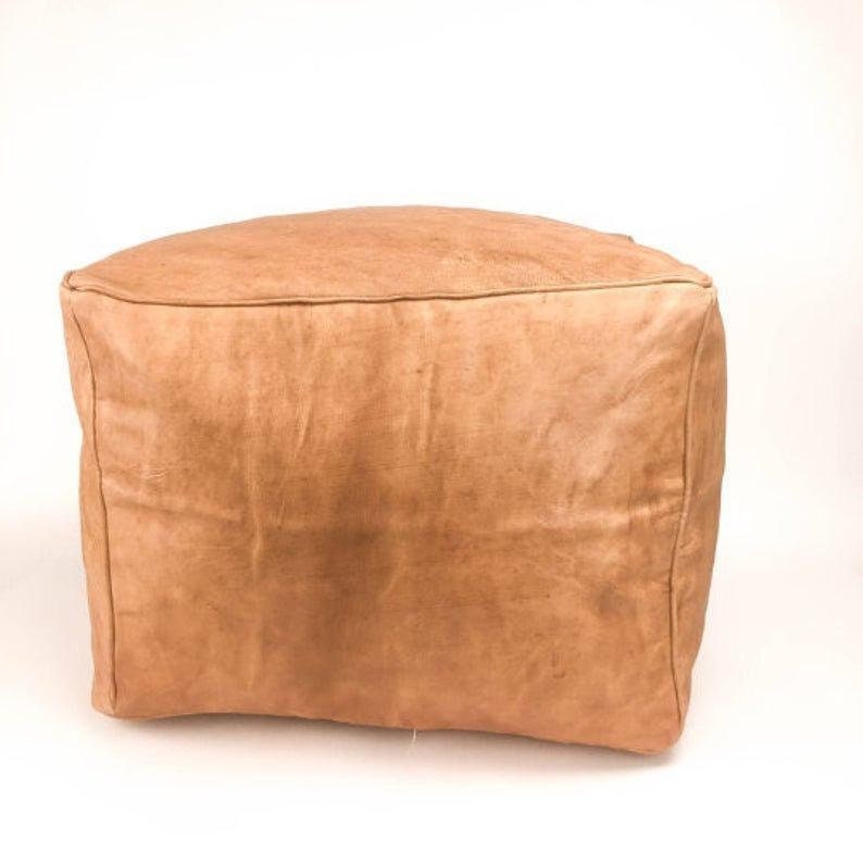 30 Of Set of 2 Moroccan Pouf Leather Pouf Ottoman Pouf