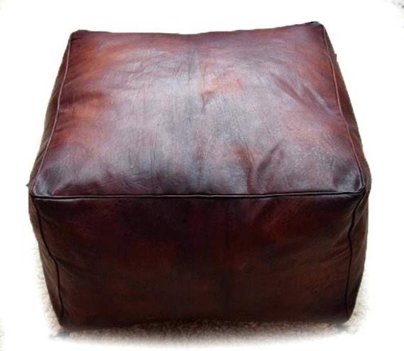 Square Pouf Ottoman Poufsquare Ottoman moroccan Leather Etsy