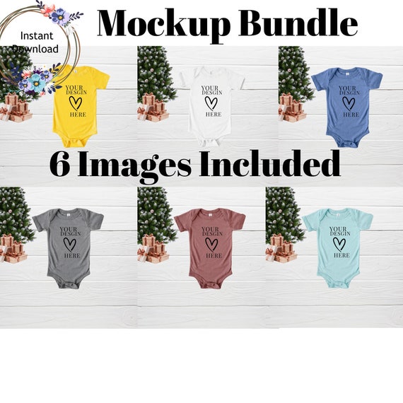 Bodysuit Mock Up Bundle Babygrow Mockup Bundle Baby Bodysuit Etsy