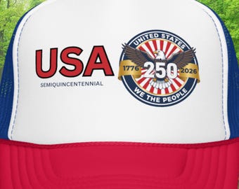 Casquette USA 250e anniversaire casquette snapback America Casquette trucker américaine en mousse souvenir du cinquantième anniversaire du 4 juillet pour lui Chapeau 250e USA