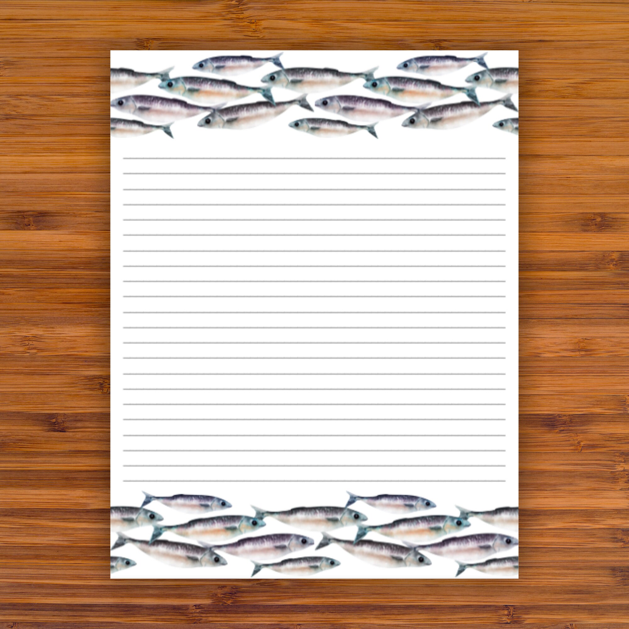 Printable Stationery: Gone Fishing A4 8.5x11 Instant | Etsy