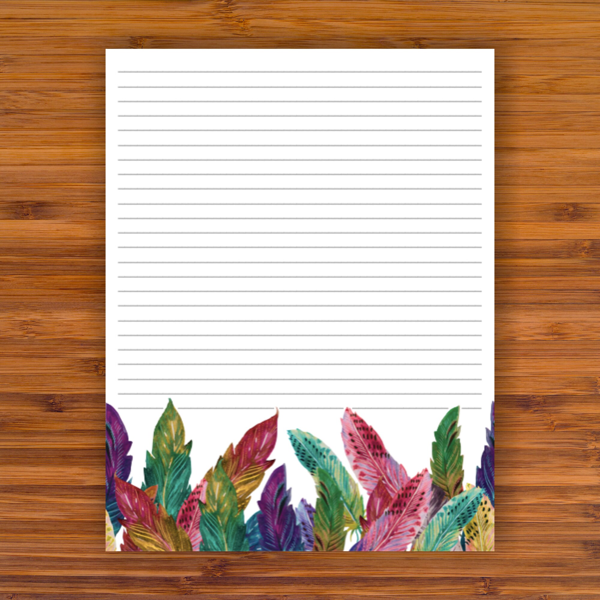 Decorative lined writing paper picture