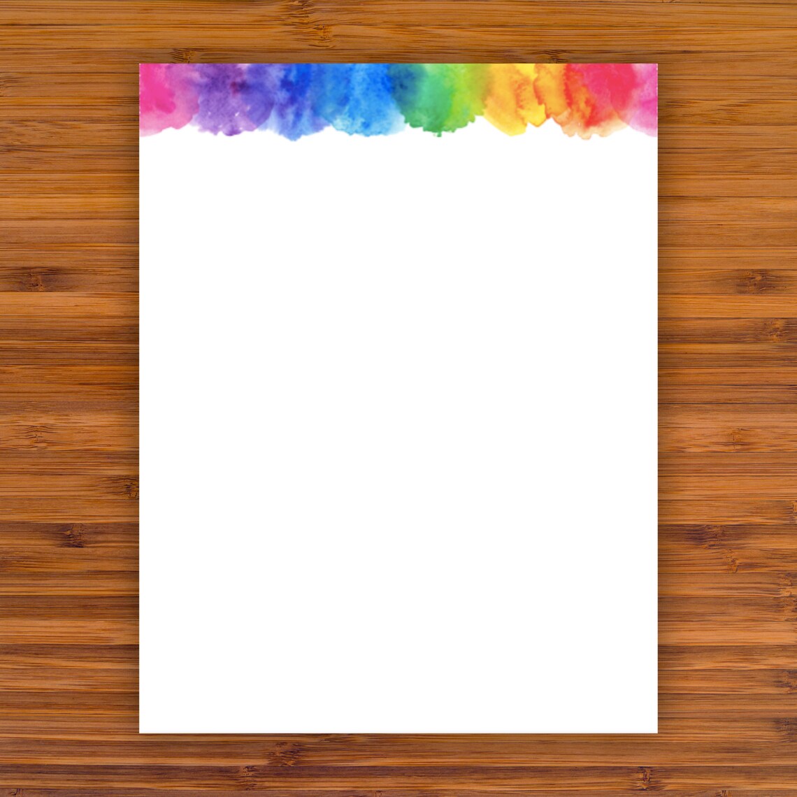 Printable Stationery: Watercolor Rainbow A4 8.5x11 | Etsy