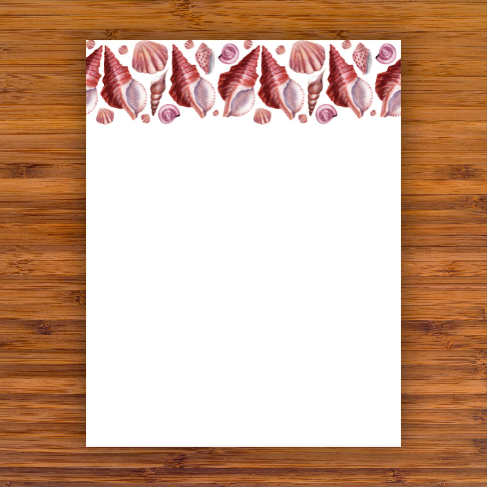 Printable Unlined Stationery Decorative Seashells A4 Etsy printable-unlined-stationery-decorative-seashells-a4-etsy