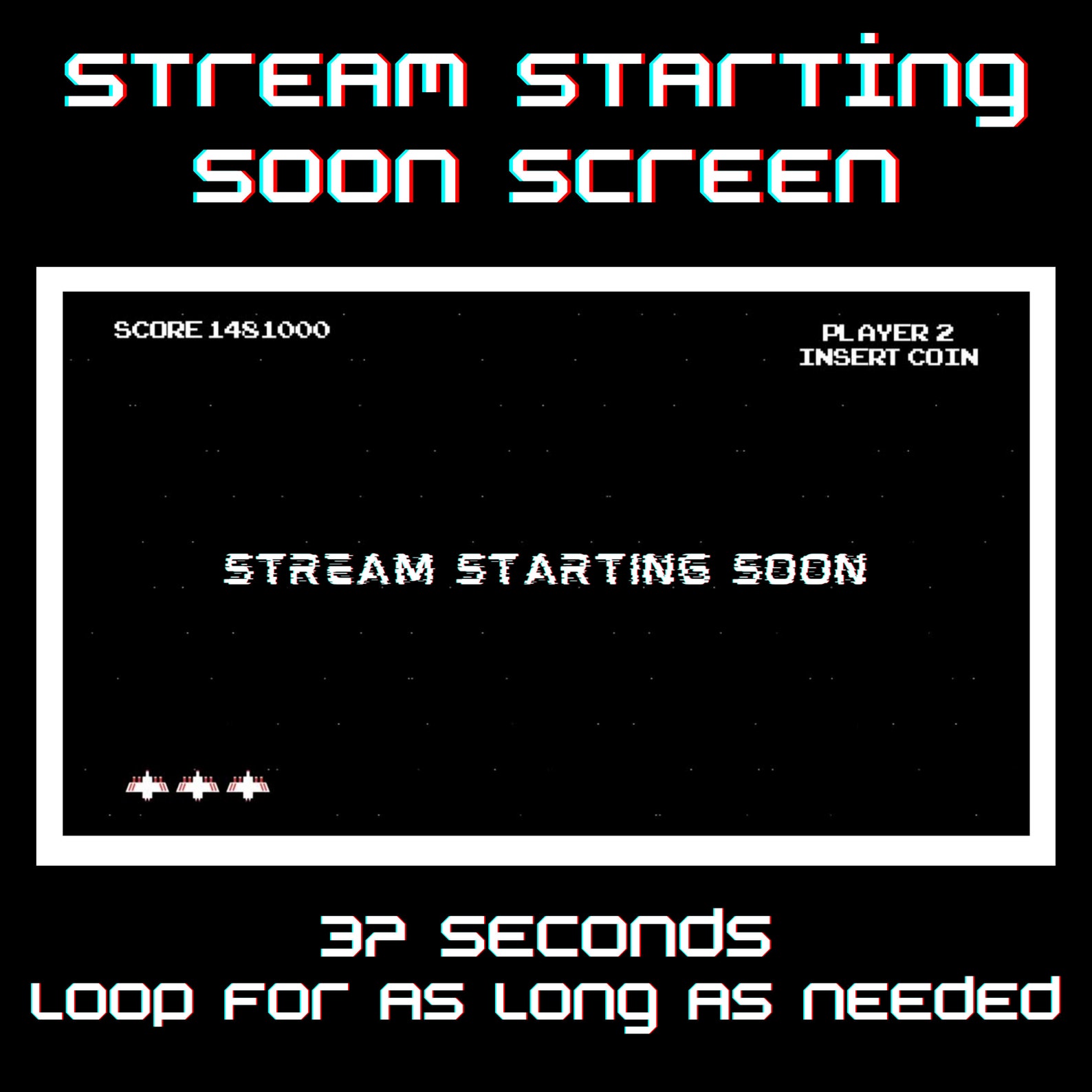 8 Bit Arcade Game Themed Animated Video Game Streaming Screens, Stream ...