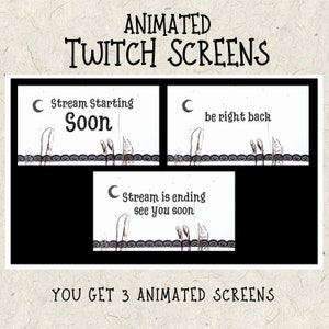 Cute Halloween Animated Streaming Screens, Stream Starting Soon, Stream Ending Soon, BRB, Twitch Overlay, Stream Package, Horror, Halloween