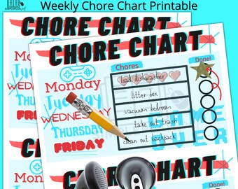 Chore Chart Printable Kids Chores Daily Routine Printable | Etsy