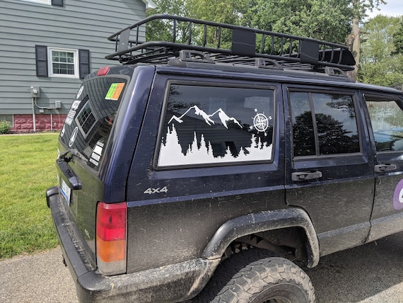 Jeep Xj Cherokee Rear Window Decal Set Of 2