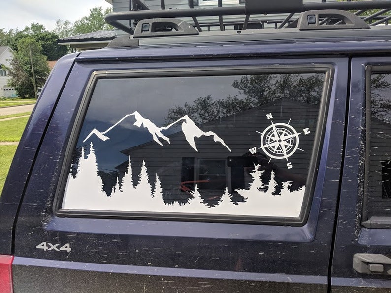 Jeep XJ Cherokee rear window decal set of 2 Etsy