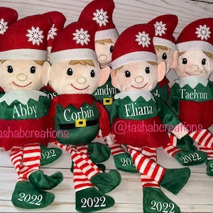 Personalized Christmas Elves| Boy Elf Girl Elf Holiday Elves Plush Personalized Christmas Elf Plush Elf | Custom Christmas Elf 1st Christmas