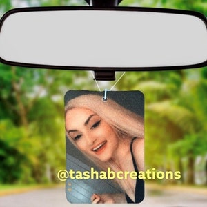 Picture Air Freshener • Car Scent  • Cute Car Air Freshener •  Photo Car Air Freshener • Photo Car Freshie •  Customized Car Scent =