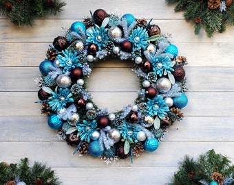Holiday Wreaths, Christmas Wreaths, Winter Wreaths, Country Chic Wreaths, Advent Wreaths, Large Wreaths, Ornament Wreaths, Pinecone Wreaths,