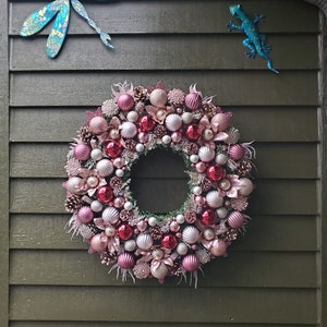 Lavendar Pinecone Wreaths, Hand Painted Pinecone Wreaths, Spring Wreaths, Easter Wreaths, Lace Wreath, Pinecone Flower Wreath, Pinecones image 8