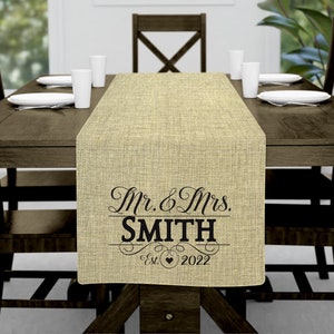 Custom Table Runner, Personalized Table Runner, Bridal Shower Gift, Housewarming Gift, Wedding Gift