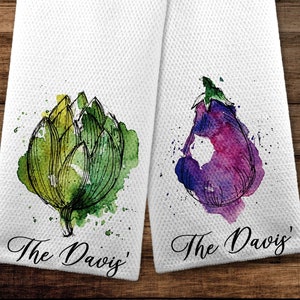 One of a Kind Gift, Custom Dish Towel,  Personalized Kitchen Towel, Farmhouse kitchen towel, Housewarming Gift, Wedding Gift, Gift for Her