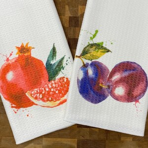Tea Towel, Fruit Tea Towel, Kitchen Towel, Fruit Hand Towel, Retro Towel, Hand Towel,  Kitchen Fruit towel, Retro Kitchen Towel