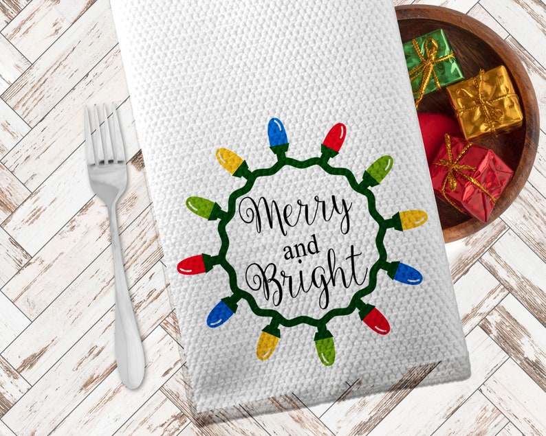 Christmas Decor Christmas Dish Towel Housewarming Gift Christmas Kitchen Towel Custom Kitchen Towel Christmas Gift Kitchen Tea Towels