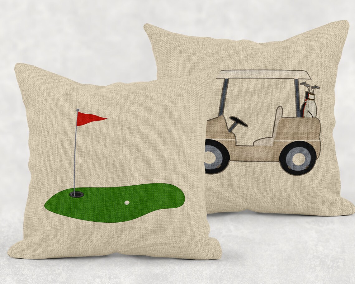 Golf Pillow Linen Golf Pillow Gift for Golfer Linen Pillow Etsy Italia