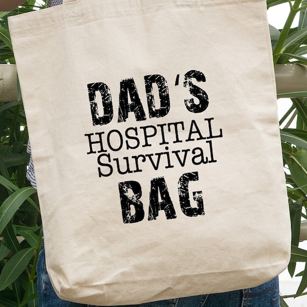 Hospital Bag, New Father Hospital Survival Kit, Baby on the Way, Dad Gifts, Survival Bag, New Dad Gift, Tote Bag