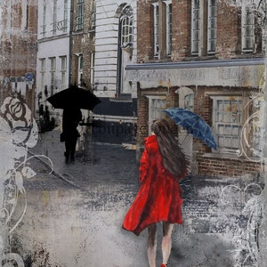 Rainy Day I Rice Paper Decoupage I Made In Italy I Decoupage Queen I A3 Rice Paper I Decoupage Rice Paper I Mixed Media