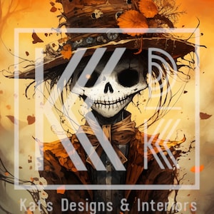 New! I Fall Skeleton I  Rice Paper Decoupage I Size A4 I DIY Projects I Furniture Decoupage I Junk Journals I Mixed Media