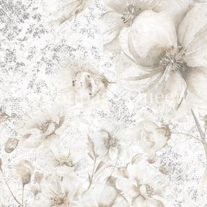 Delicate Flower I Dainty And The Queen I  Rice Paper Decoupage I Size A4 I Furniture Decoupage I Mixed Media I Furniture Decoupage